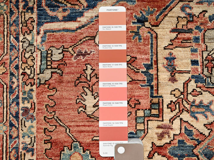 8'2" x 9'7" New Hand Knotted Red Wool Rectangle Oriental Rug - MOA1021608