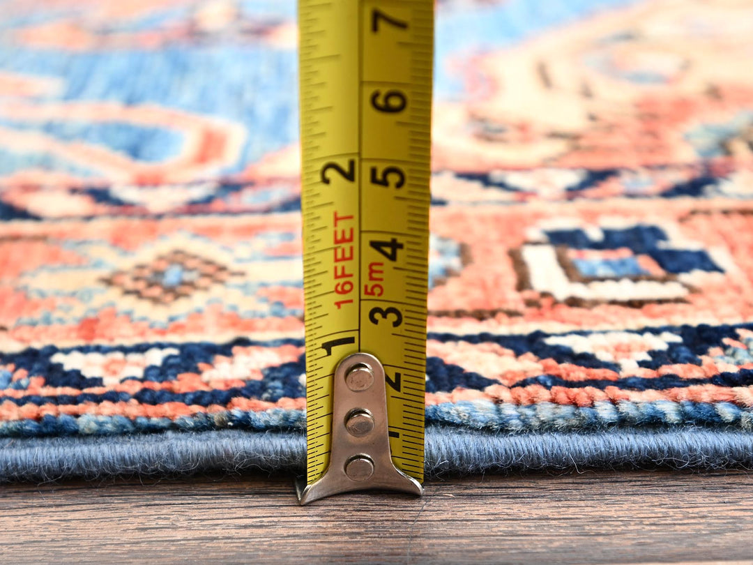 3'1" x 4'11" New Hand Knotted Blue Wool Rectangle Oriental Rug - MOA1021609