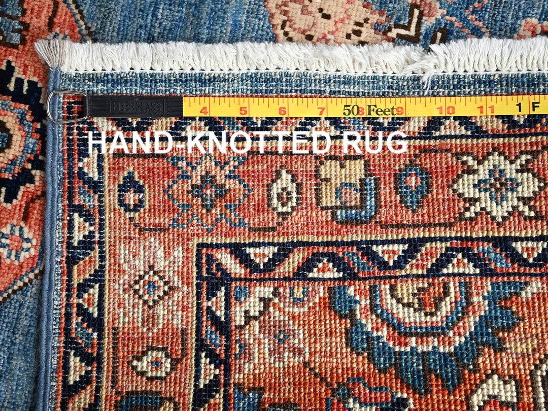 3'1" x 4'11" New Hand Knotted Blue Wool Rectangle Oriental Rug - MOA1021609