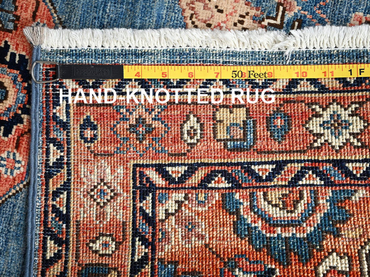 3'1" x 4'11" New Hand Knotted Blue Wool Rectangle Oriental Rug - MOA1021609