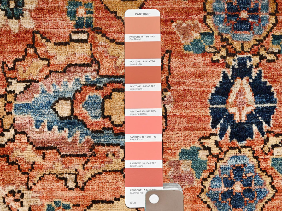 2'11" x 4'10" New Hand Knotted Orange Wool Rectangle Oriental Rug - MOA1021610