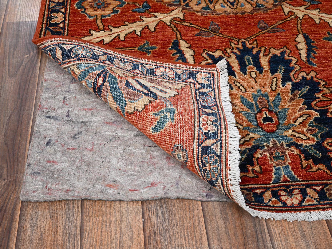 2'11" x 5'2" New Hand Knotted Red Wool Rectangle Oriental Rug - MOA1021611