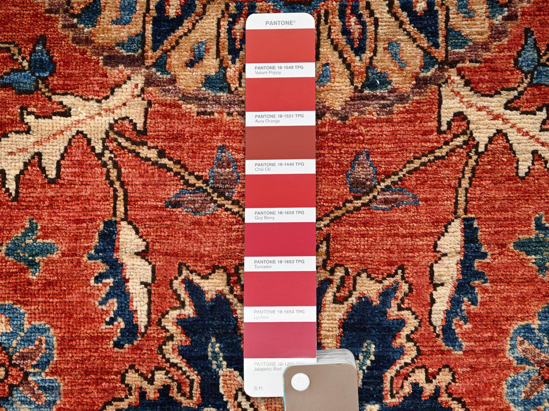 2'11" x 5'2" New Hand Knotted Red Wool Rectangle Oriental Rug - MOA1021611