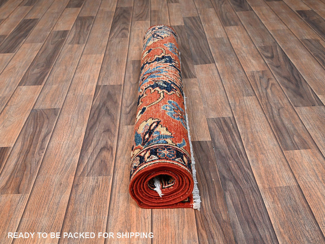 2'11" x 5'2" New Hand Knotted Red Wool Rectangle Oriental Rug - MOA1021611