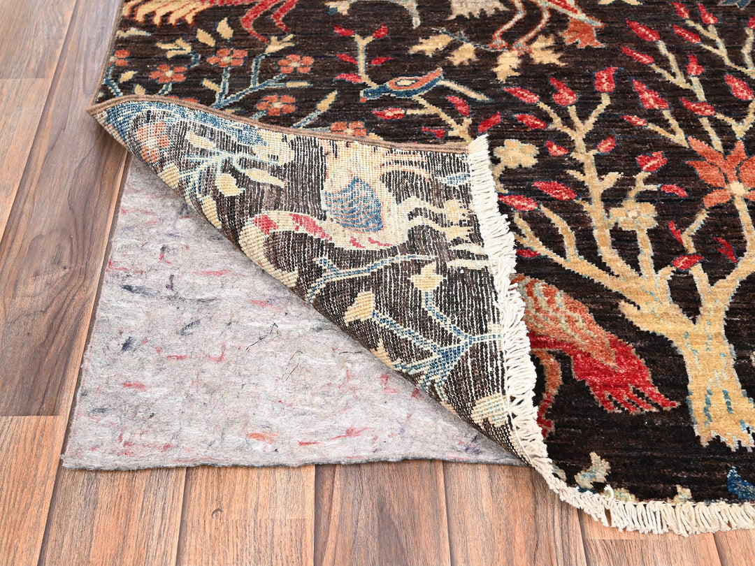 3'2" x 4'9" New Hand Knotted Brown Wool Rectangle Oriental Rug - MOA1021613