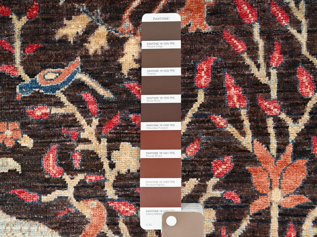 3'2" x 4'9" New Hand Knotted Brown Wool Rectangle Oriental Rug - MOA1021613