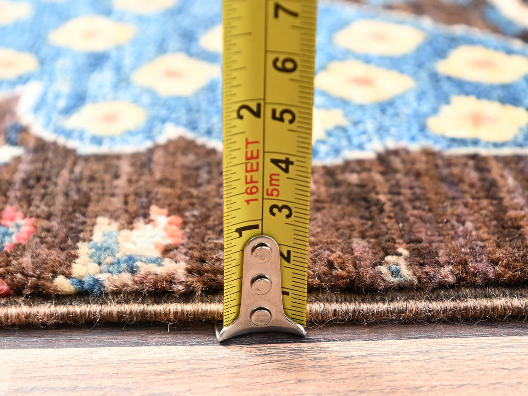 3'2" x 4'9" New Hand Knotted Brown Wool Rectangle Oriental Rug - MOA1021613