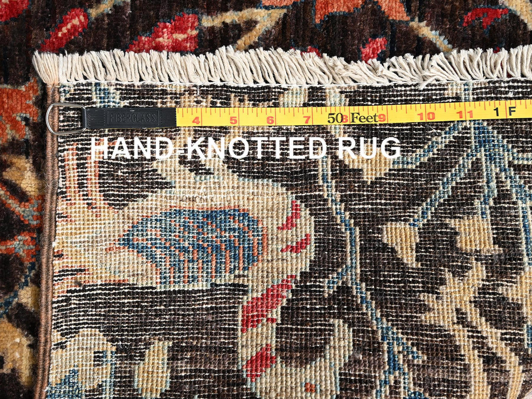 3'2" x 4'9" New Hand Knotted Brown Wool Rectangle Oriental Rug - MOA1021613