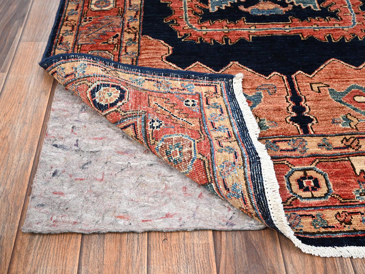 3'4" x 4'11" New Hand Knotted Blue Wool Rectangle Oriental Rug - MOA1021614