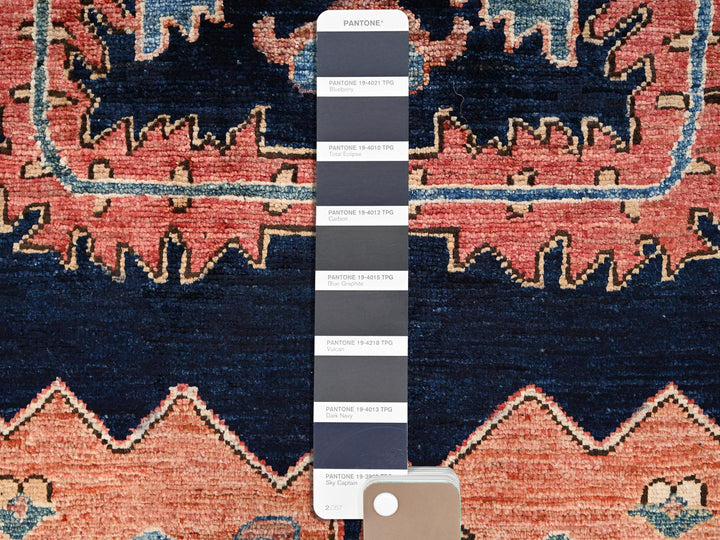 3'4" x 4'11" New Hand Knotted Blue Wool Rectangle Oriental Rug - MOA1021614