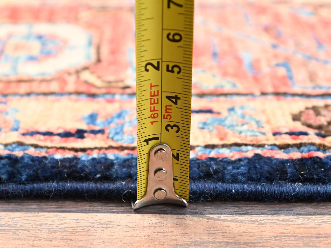 3'4" x 4'11" New Hand Knotted Blue Wool Rectangle Oriental Rug - MOA1021614