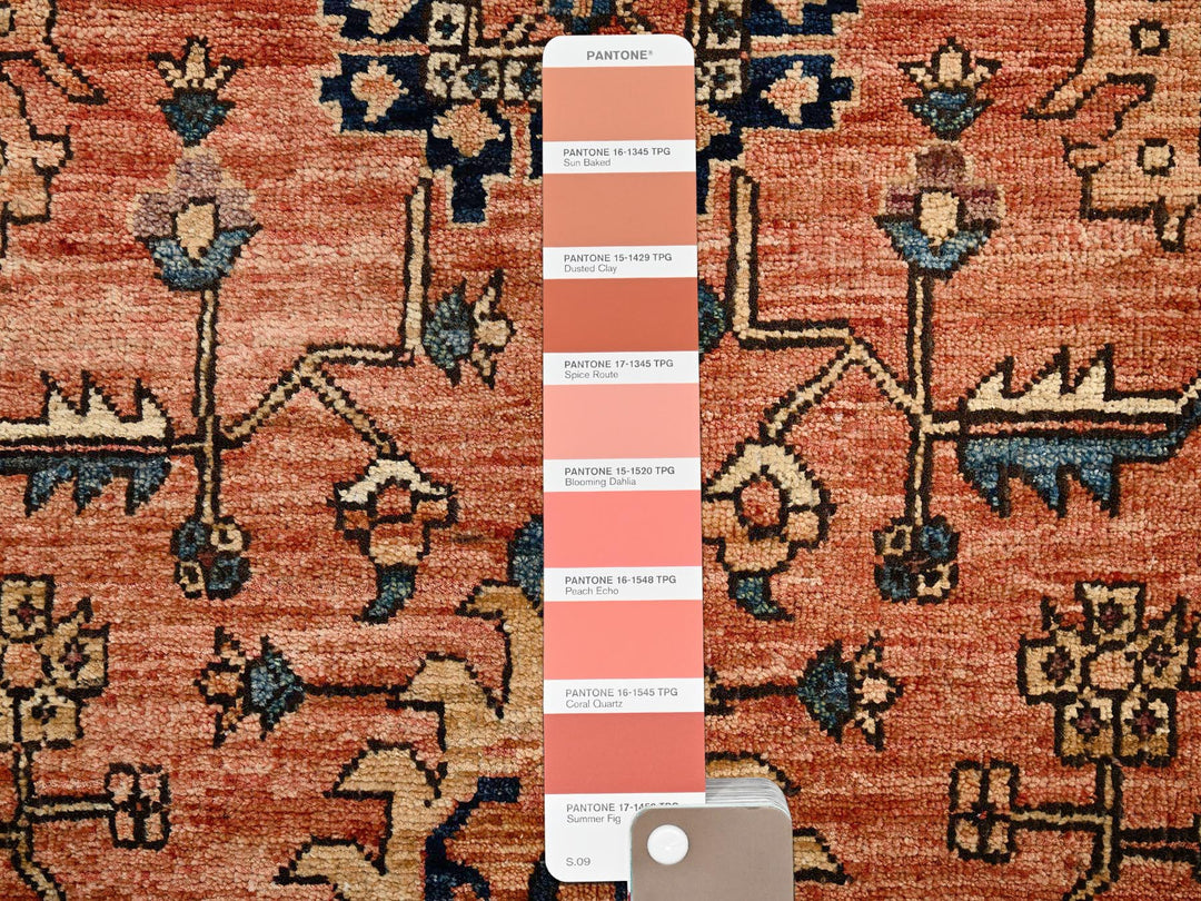 3'2" x 5'3" New Hand Knotted Orange Wool Rectangle Oriental Rug - MOA1021618