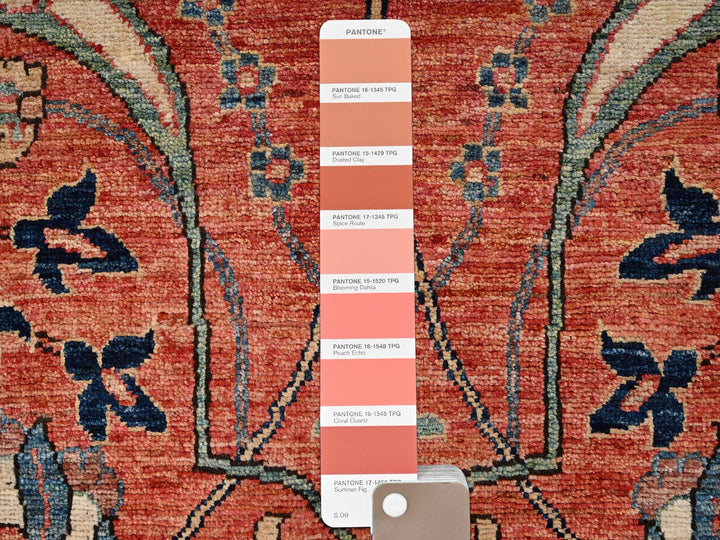 3'1" x 5'0" New Hand Knotted Orange Wool Rectangle Oriental Rug - MOA1021620