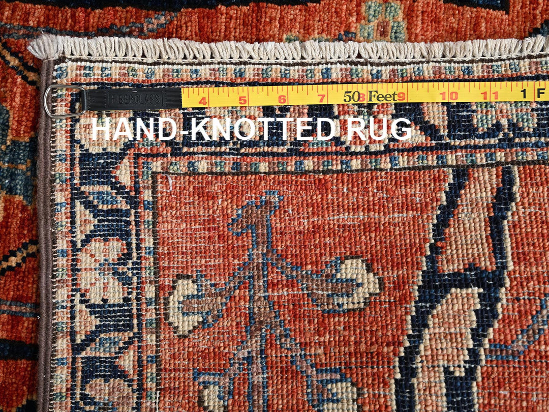 3'1" x 5'0" New Hand Knotted Orange Wool Rectangle Oriental Rug - MOA1021620