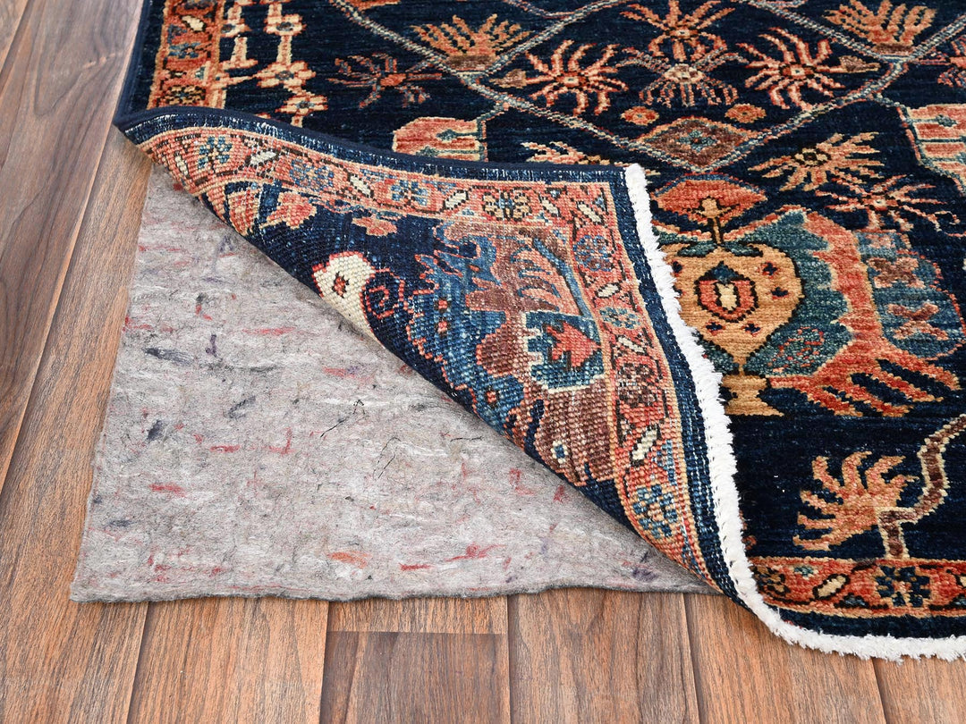 2'10" x 4'10" New Hand Knotted Blue Wool Rectangle Oriental Rug - MOA1021621