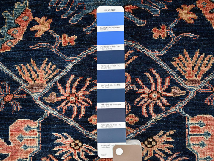 2'10" x 4'10" New Hand Knotted Blue Wool Rectangle Oriental Rug - MOA1021621