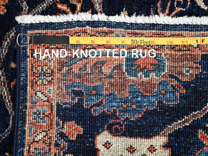 2'10" x 4'10" New Hand Knotted Blue Wool Rectangle Oriental Rug - MOA1021621