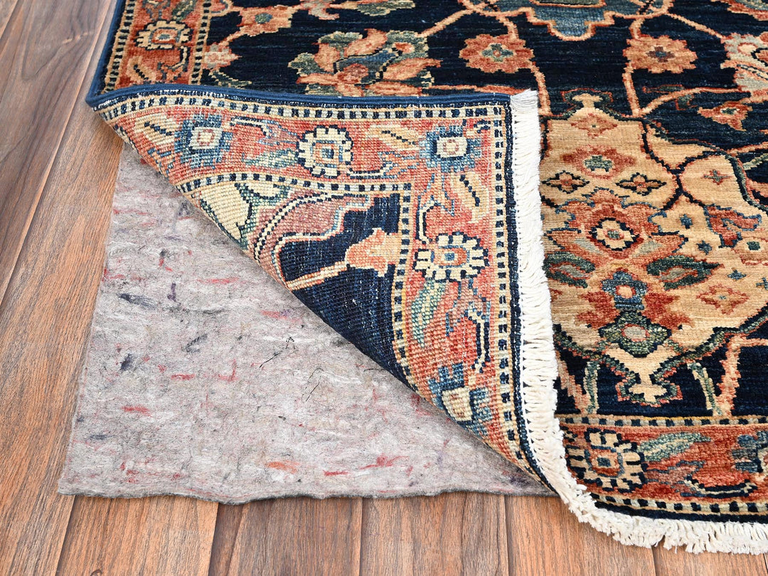 3'1" x 4'10" New Hand Knotted Blue Wool Rectangle Oriental Rug - MOA1021622