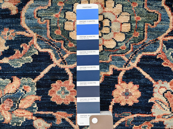 3'1" x 4'10" New Hand Knotted Blue Wool Rectangle Oriental Rug - MOA1021622