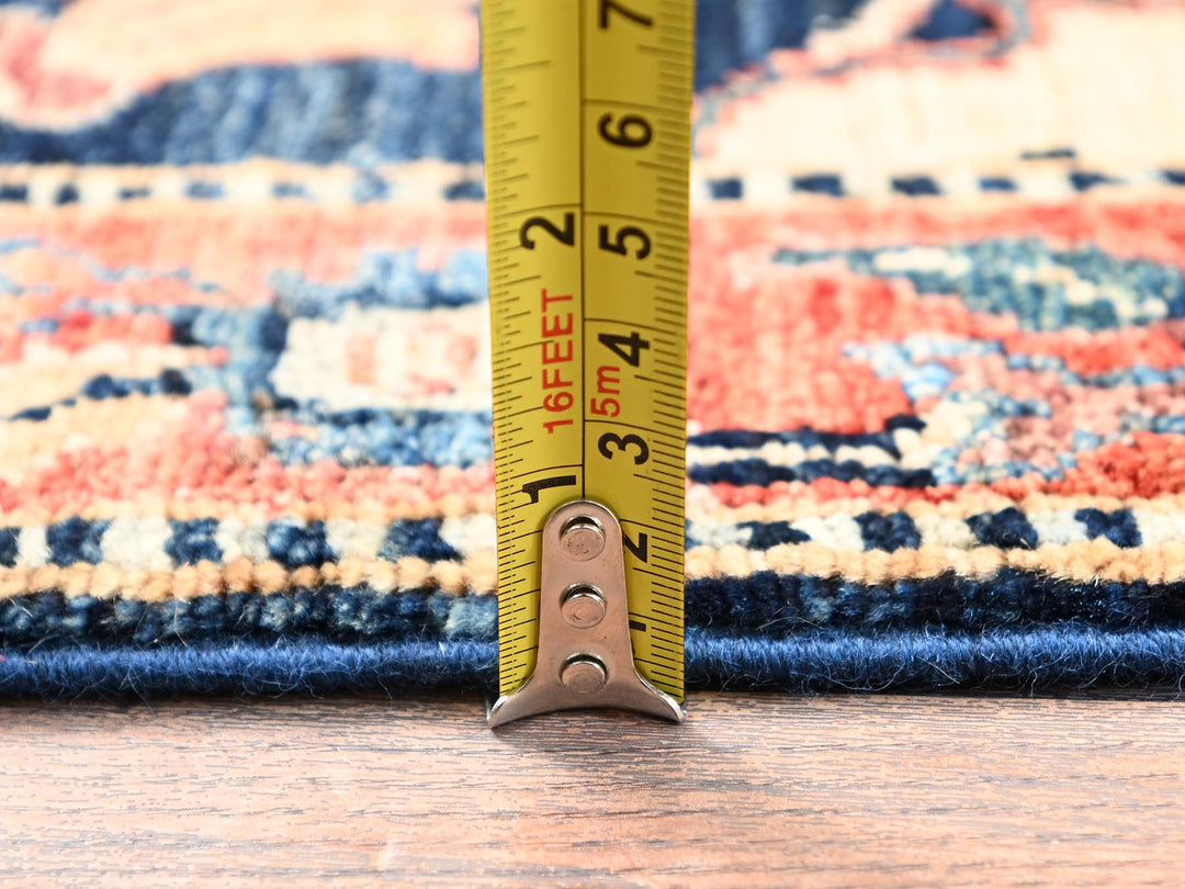 3'1" x 4'10" New Hand Knotted Blue Wool Rectangle Oriental Rug - MOA1021622