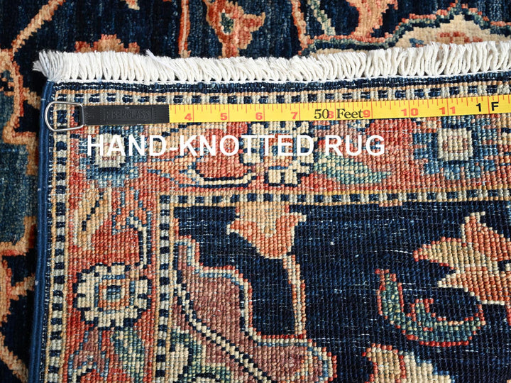 3'1" x 4'10" New Hand Knotted Blue Wool Rectangle Oriental Rug - MOA1021622
