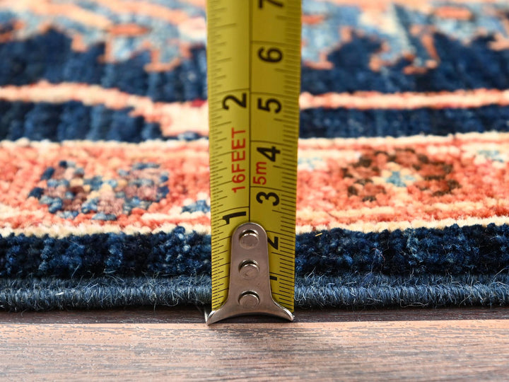 2'8" x 4'2" New Hand Knotted Blue Wool Rectangle Oriental Rug - MOA1021623