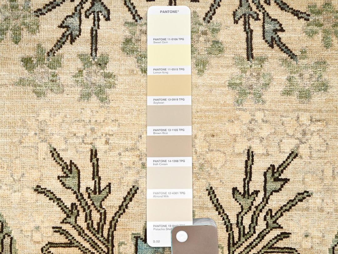 2'8" x 18'3" New Hand Knotted Ivory Wool Runner Oriental Rug - MOA1021626