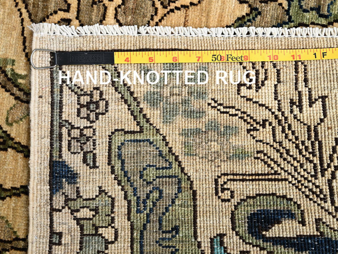 2'8" x 18'3" New Hand Knotted Ivory Wool Runner Oriental Rug - MOA1021626