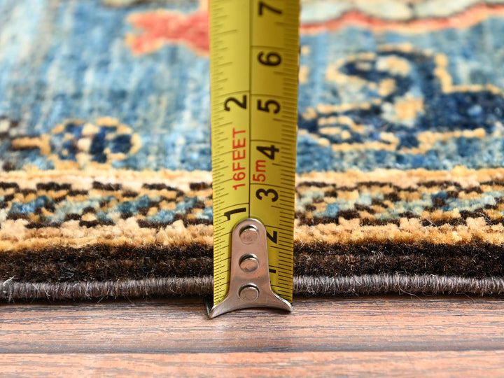 2'7" x 14'7" New Hand Knotted Blue Wool Runner Oriental Rug - MOA1021628