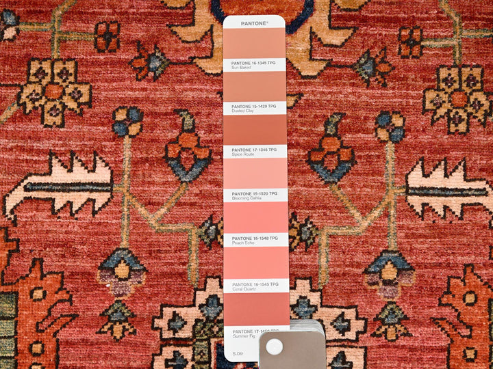 2'11" x 13'3" New Hand Knotted Orange Wool Runner Oriental Rug - MOA1021629