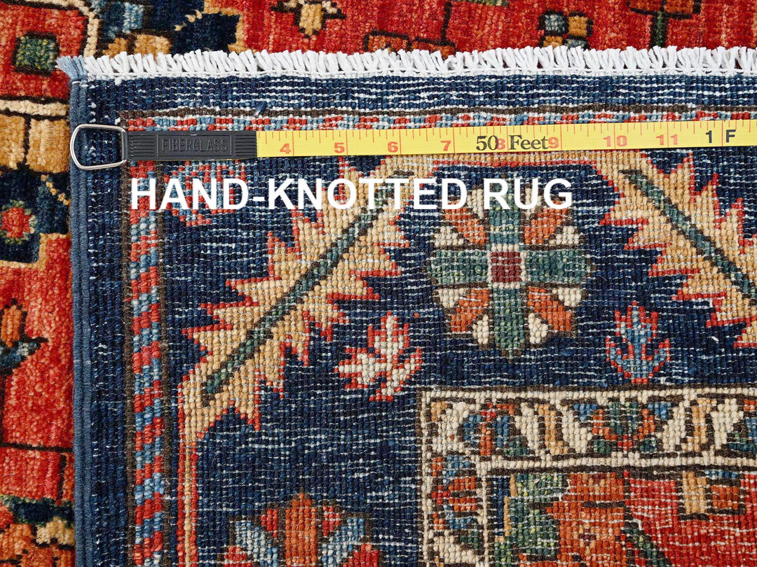 4'0" x 22'7" New Hand Knotted Red Wool Runner Oriental Rug - MOA1021630