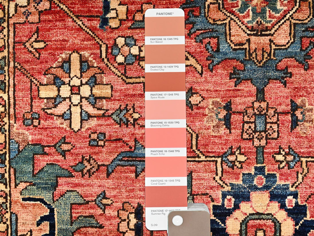 3'10" x 13'7" New Hand Knotted Red Wool Runner Oriental Rug - MOA1021633