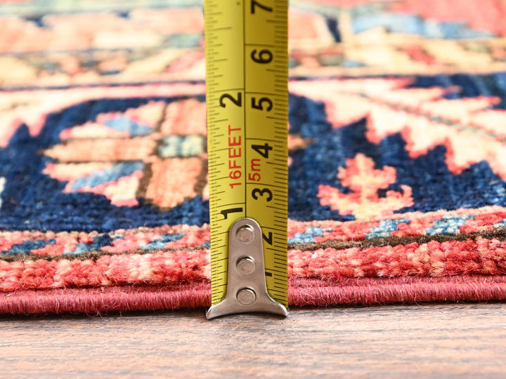 3'10" x 13'7" New Hand Knotted Red Wool Runner Oriental Rug - MOA1021633