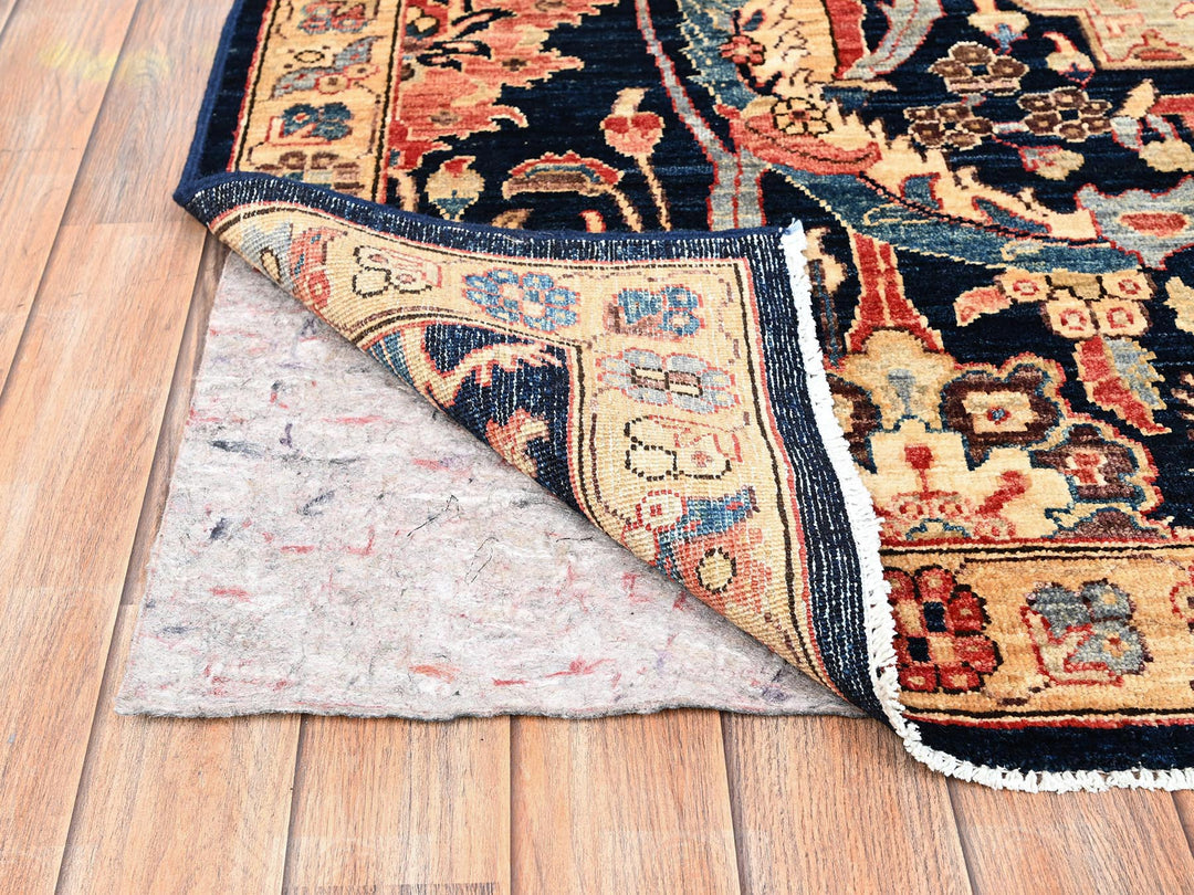 5'1" x 14'6" New Hand Knotted Blue Wool Runner Oriental Rug - MOA1021637