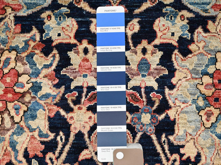 5'1" x 14'6" New Hand Knotted Blue Wool Runner Oriental Rug - MOA1021637