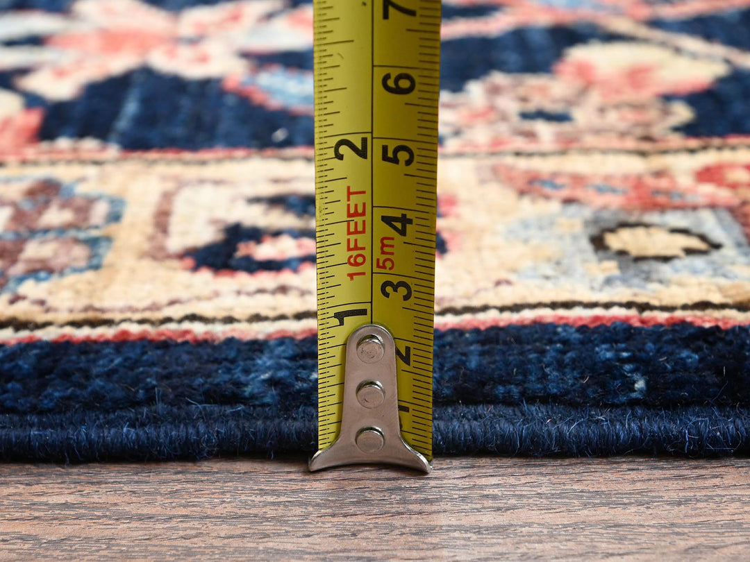 5'1" x 14'6" New Hand Knotted Blue Wool Runner Oriental Rug - MOA1021637