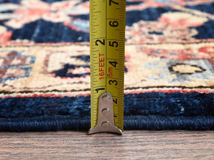 5'1" x 14'6" New Hand Knotted Blue Wool Runner Oriental Rug - MOA1021637