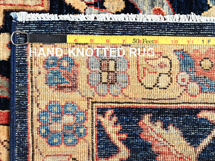 5'1" x 14'6" New Hand Knotted Blue Wool Runner Oriental Rug - MOA1021637