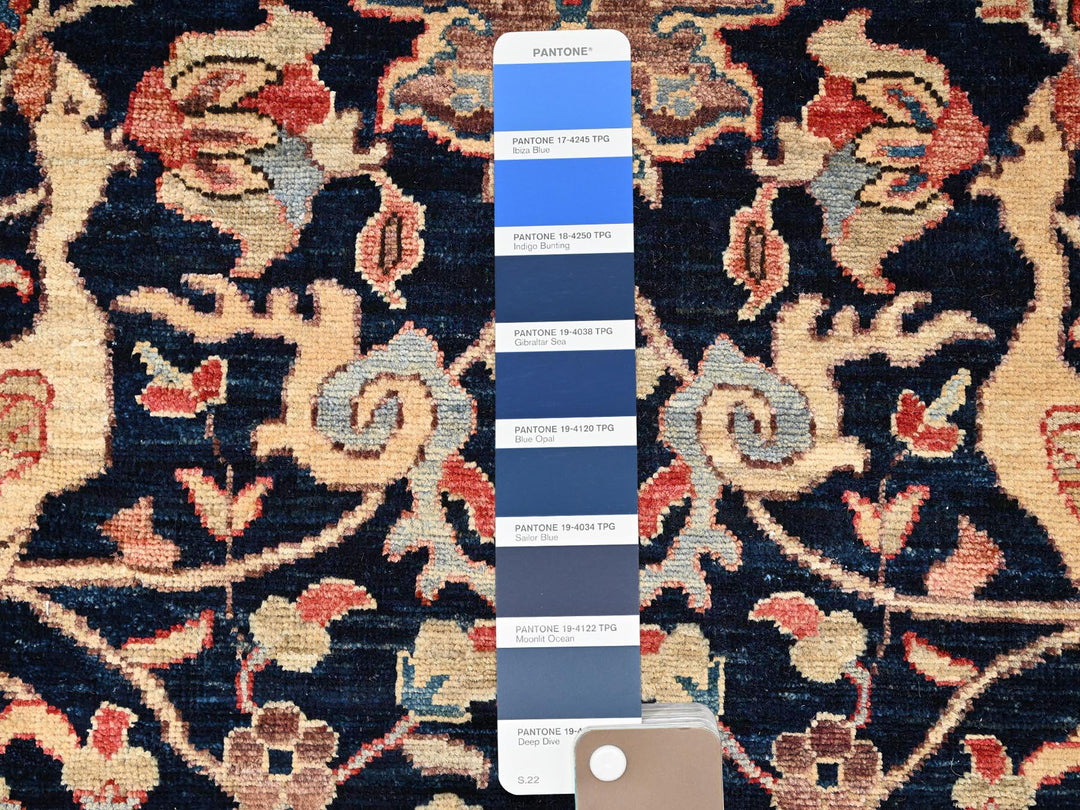4'11" x 14'0" New Hand Knotted Blue Wool Runner Oriental Rug - MOA1021638