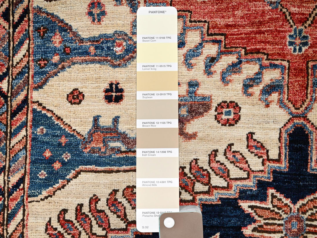 4'10" x 7'6" New Hand Knotted Ivory Wool Rectangle Oriental Rug - MOA1021640