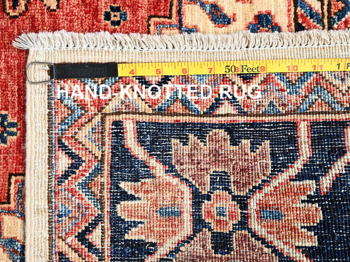 4'10" x 7'6" New Hand Knotted Ivory Wool Rectangle Oriental Rug - MOA1021640