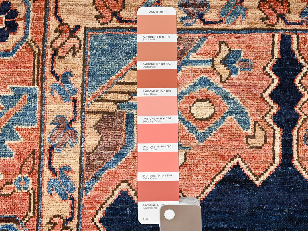 4'1" x 6'9" New Hand Knotted Orange Wool Rectangle Oriental Rug - MOA1021644