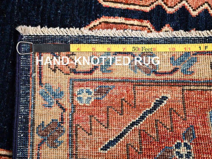 4'1" x 6'9" New Hand Knotted Orange Wool Rectangle Oriental Rug - MOA1021644