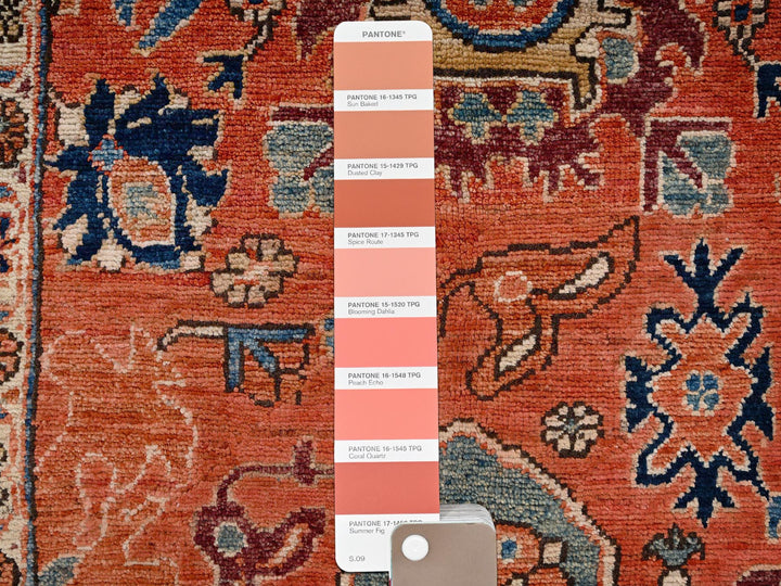 5'7" x 9'6" New Hand Knotted Orange Wool Rectangle Oriental Rug - MOA1021649