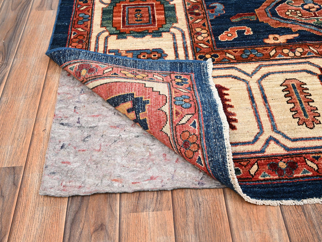 8'11" x 11'11" New Hand Knotted Orange Wool Rectangle Oriental Rug - MOA1021653