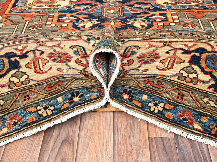 8'1" x 11'9" New Hand Knotted Green Wool Rectangle Oriental Rug - MOA1021657