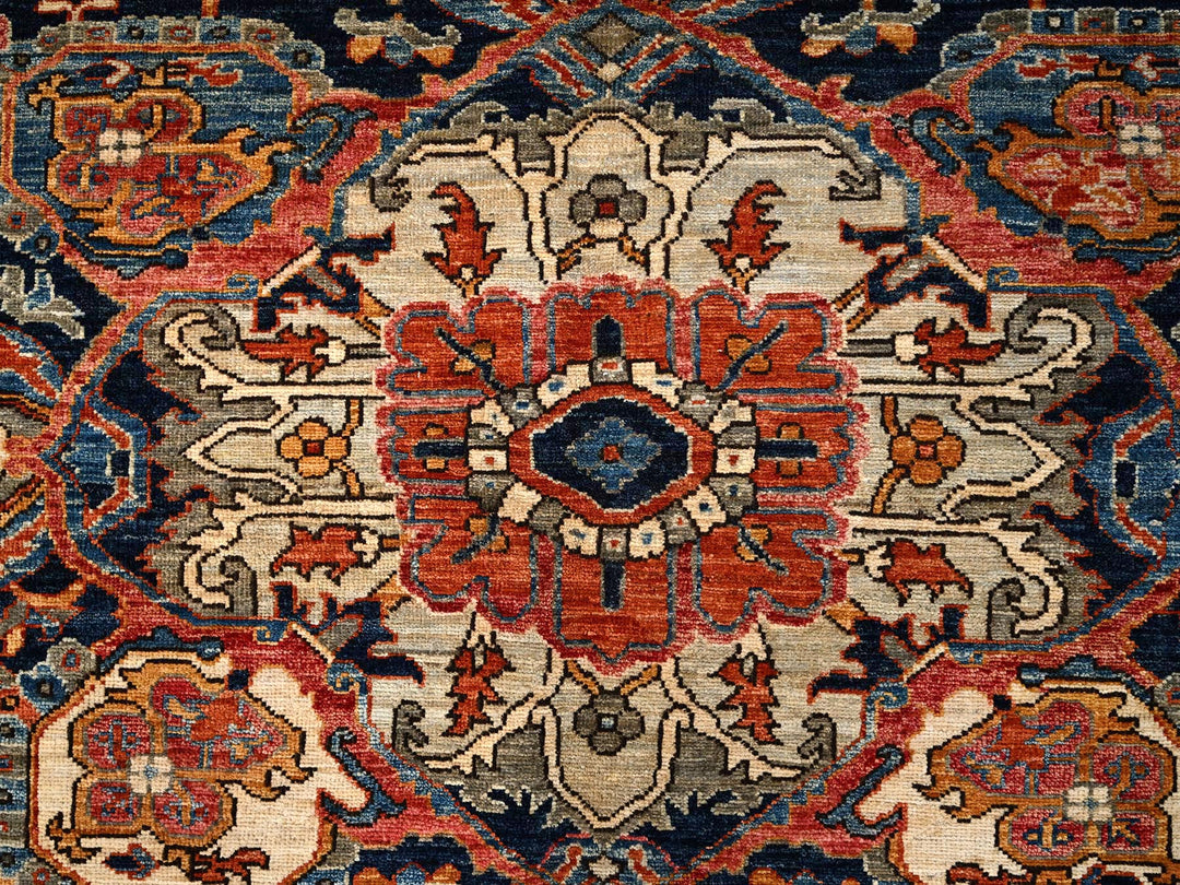 8'1" x 11'9" New Hand Knotted Green Wool Rectangle Oriental Rug - MOA1021657