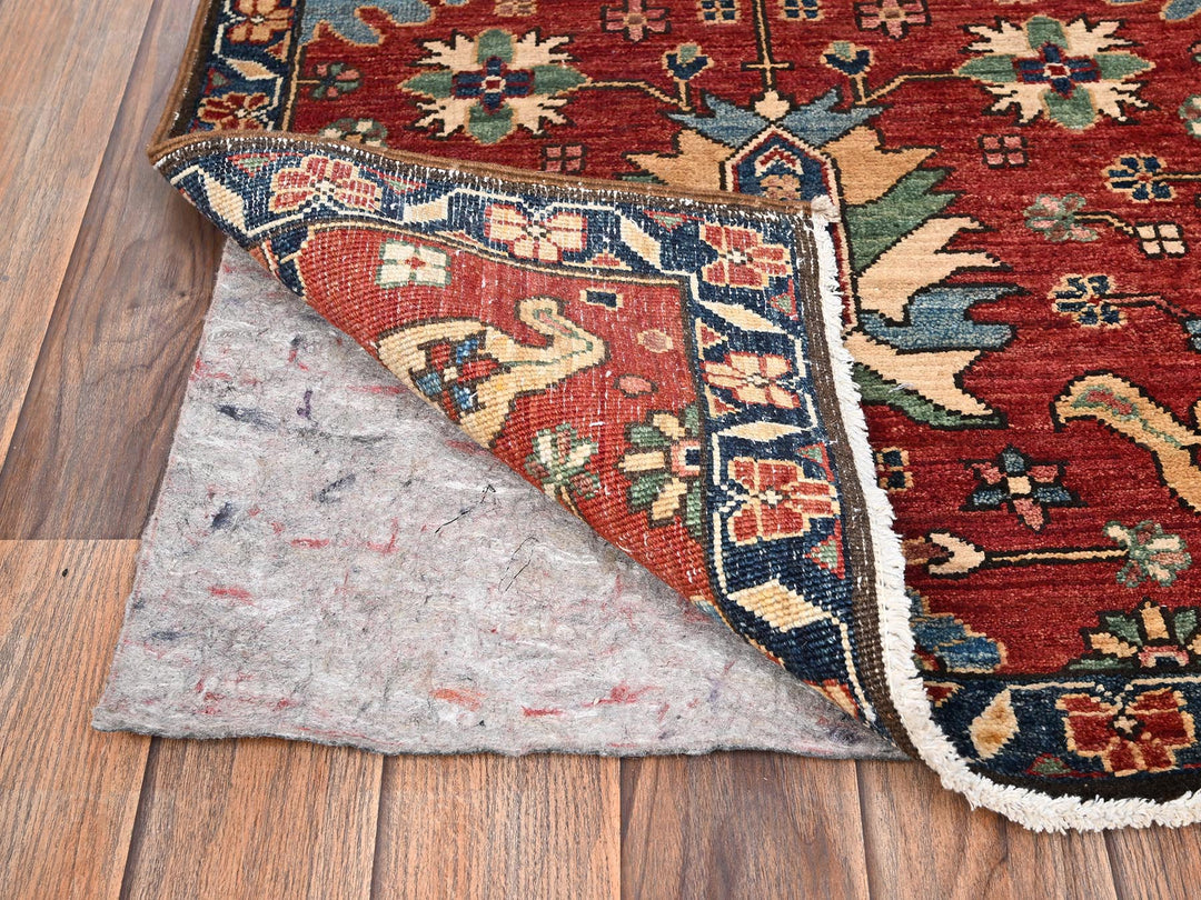 2'4" x 6'3" New Hand Knotted Red Wool Runner Oriental Rug - MOA1021659