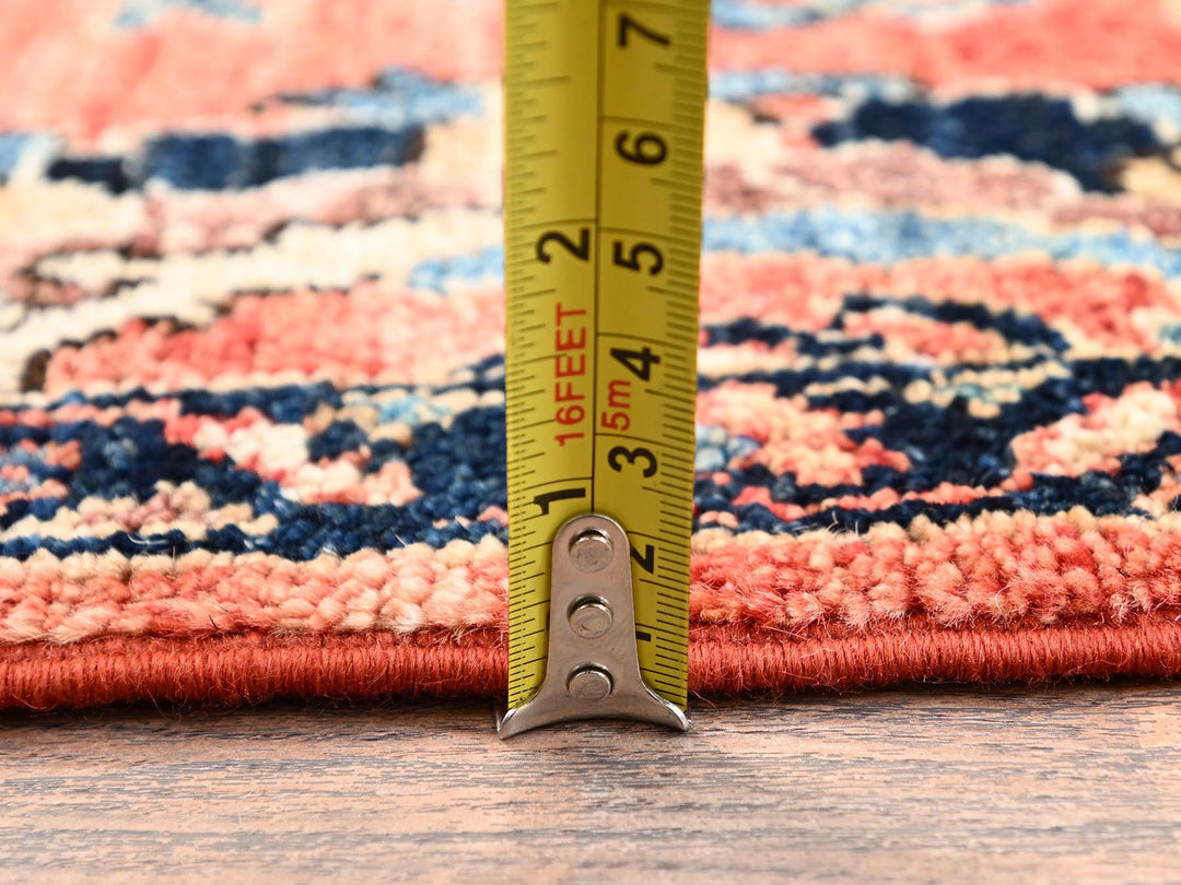 3'0" x 5'10" New Hand Knotted Orange Wool Runner Oriental Rug - MOA1021663