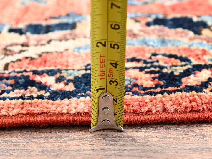 3'0" x 5'10" New Hand Knotted Orange Wool Runner Oriental Rug - MOA1021663